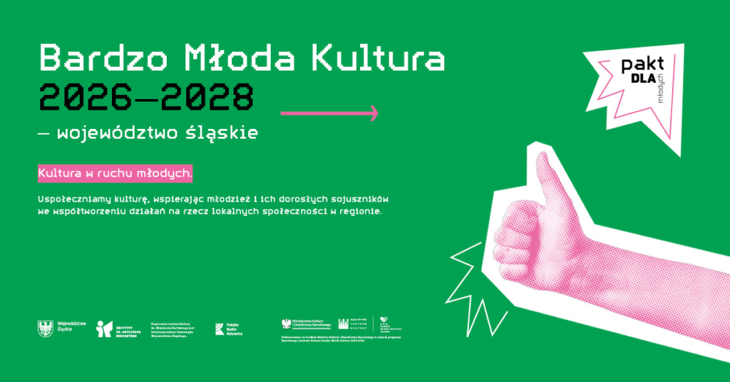 Plakat promujący program Bardzo Młoda Kultura.
